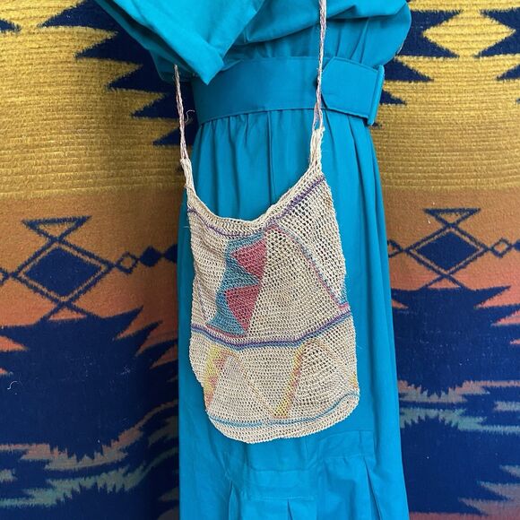 Vintage 90’s Chacura Handwoven Festival Crossbody Bag. Boho. Hippie. Summer. - Picture 1 of 8
